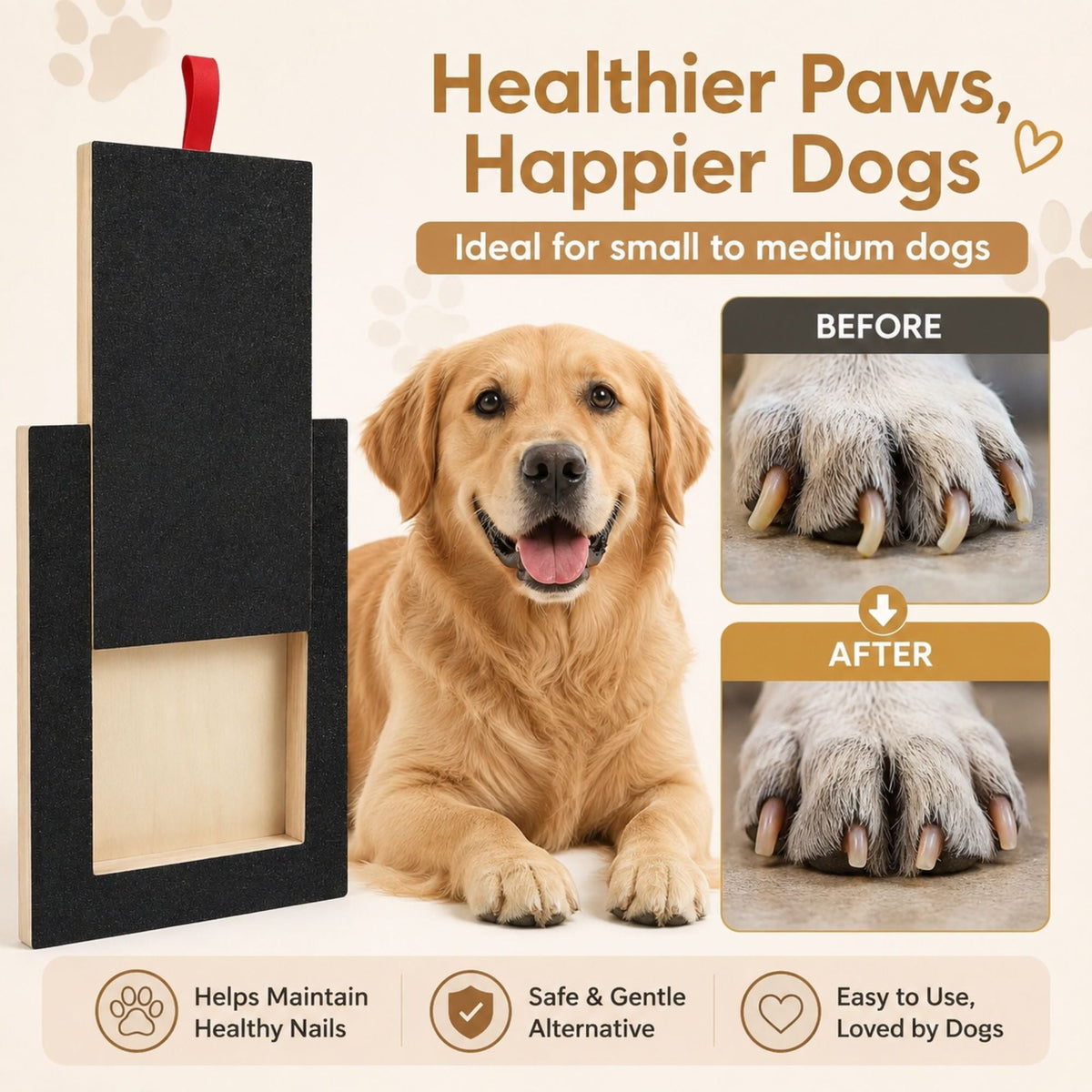 Dog Nail Scratch Board with Snack Box Sandpaper Puppy Nail