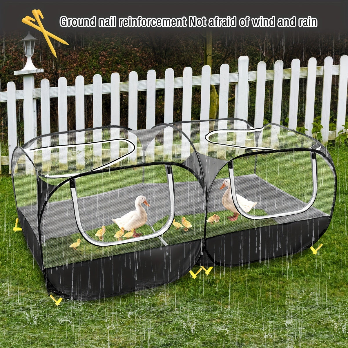 Large Foldable Chicken Pet Cage Tent with Mesh