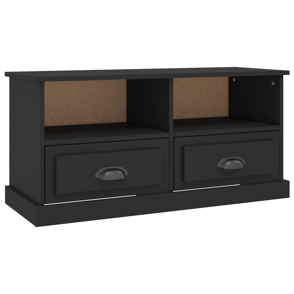 NNEVL TV Cabinet Black 93x35.5x45 cm Engineered Wood
