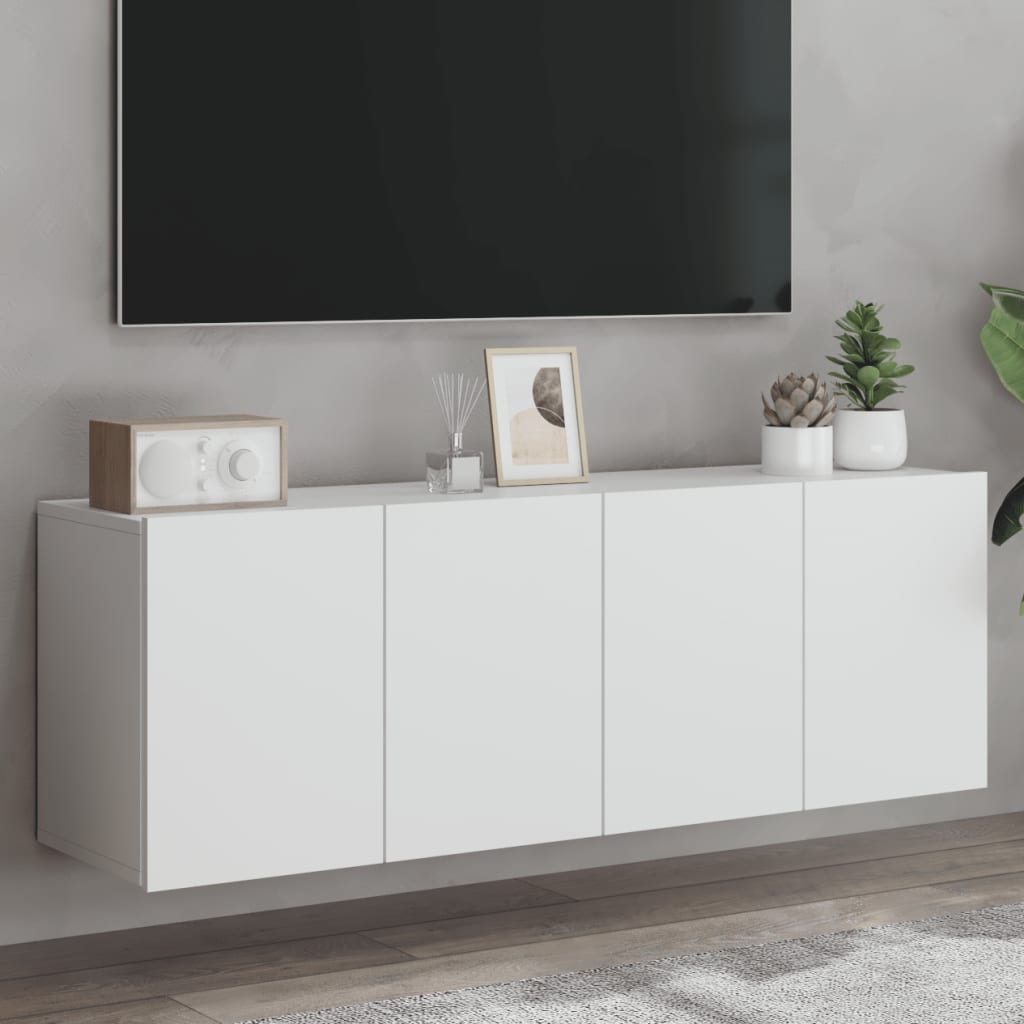 NNEVL TV Cabinets Wall-mounted 2 pcs White 60x30x41 cm