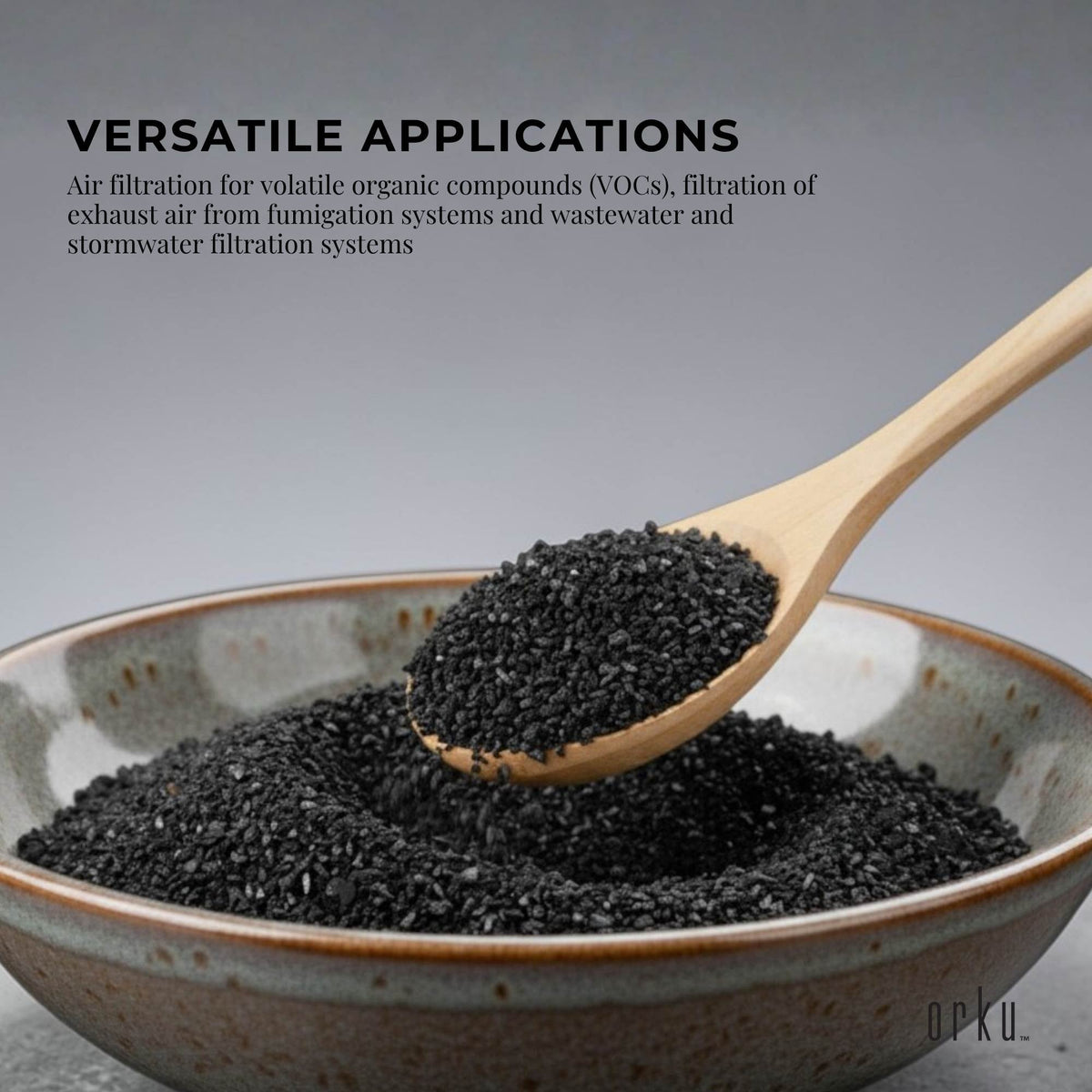 Orku 1Kg Granular Activated Carbon GAC Coconut Shell Charcoal Filtration Media