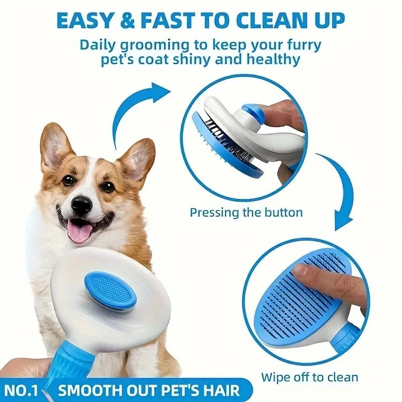 Dog Bath Brush Grooming Kit 6pcs with Gloves & Towel