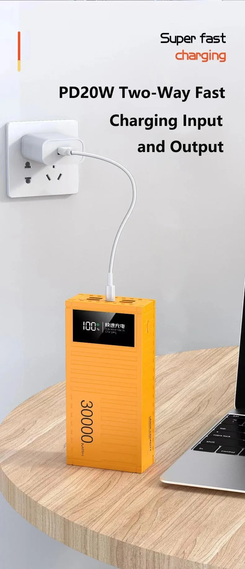 Charging Portable Power Bank with 80000mAh 66W